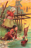 Delcampe - [-25%] ILLUSTRATION - Enfants Au Bord Du Lac - Carte Postale Ancienne - Unclassified