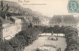 Delcampe - [-25%] FRANCE - Belfort - Le Château Et La Place Darmes - Carte Postale Ancienne - Belfort - Stadt
