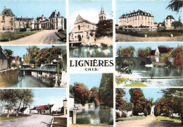 Delcampe - [-25%] FRANCE - Lignières (cher) - Multivues De Différentes Endroits De Lignières - Carte Postale - Saint-Amand-Montrond