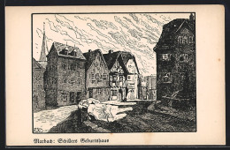 Delcampe - AK Marbach / Neckar, Blick Auf Schillers Geburtshaus - Marbach