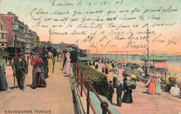 Delcampe - [-25%] ROYAUME-UNI - Angleterre - Eastbourne Parade - Animé - Colorisé - Carte Postale Ancienne - Eastbourne