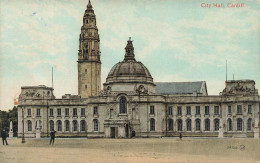 Delcampe - [-20%] ROYAUME-UNI - City Hall - Cardiff - Vue Générale - Vue Face à Lentrée - Carte Postale Ancienne - Altri & Non Classificati