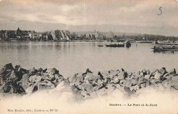 Delcampe - [-20%] SUISSE - Genève - Le Port Et Le Jura - Bateaux - Dos Non Divisé - Carte Postale Ancienne - Genève