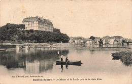 Delcampe - [-20%] FRANCE - Sable Sur Sarthe - Le Château Et La Sarthe Pris De La Chute Deau - Carte Postale Ancienne - Sable Sur Sarthe
