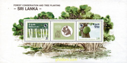 Delcampe - 161110 MNH SRI LANKA 1981 PROTECCION DEL BOSQUE - Klima & Meteorologie