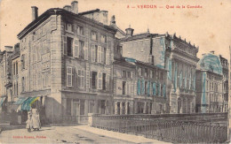 Delcampe - [-10%] CPA France - Meuse - Verdun - Quai De La Comédie - Edition Husson - Animée - Franchise Militaire - Verdun