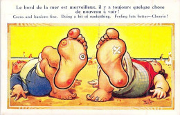 Delcampe - [-50%] Fantaisies - Humour - Le Bord De La Mer Est Merveilleux, Il Y A Toujours Quelque Chose à Voir - Carte Postale Anc - Other & Unclassified