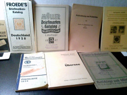 Delcampe - Konvolut: 8 Diverse Bände Briefmarken /  Philatelie (Kataloge Etc). - Philatelie