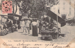 Delcampe - [-30%] MARCHES - TOULON - Un Coin Du Marché - Carte Postale Ancienne - Marktplaatsen