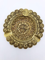 Delcampe - [-30%] Antiquité - Cendrier En Laiton Doré - Style Art Nouveau - Art Nouveau / Art Deco