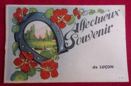 Delcampe - LUCON - Affectueux Souvenir, Carte à Système Avec Dépliant De La Ville. - Lucon