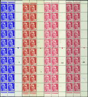 Delcampe - ** N°720a/b + 721a/b + 721Aa/b/c Mêches Reliées Et Croisées +retouchées X2 De Chaque Dans 4 Blocs De 20 Timbres Neuf ** - Sonstige & Ohne Zuordnung