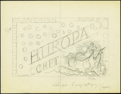 Delcampe - Essai N°1267 0,50 Europa Maquette Projet Non émis Signé Decaris - Andere & Zonder Classificatie
