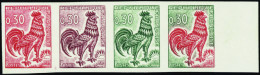 Delcampe - ** N°1331A 0,25 Coq Bande De 4 Essais Neuf ** TB - Andere & Zonder Classificatie