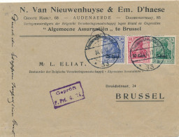 Delcampe - Van Nieuwenhuyse & D'haese Verzekeringen Audenaerde - Via Etappen Gent 24.6.17 Naar Brussel - Geprüft P.Prf.G; 31 - OC26/37 Staging Zone