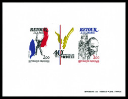 Delcampe - (*) N°2369A, Triptyque 40ème Anniversaire De La Victoire. Tirage 25 Exemplaires, TTB  Qualité: (*)  Cote: 200 Euros - Luxusentwürfe