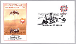 Delcampe - PERSEVERANCE ON MARS - Llegada Del Rover PERSEVERANCE A Marte. Pasadena CA 2021 - Nordamerika