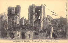 Delcampe - [-50%] BELGIQUE - Les Environs De Bruxelles - Abbaye De Villers - Façade De Léglise - Carte Postale Ancienne - Monumenti, Edifici