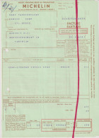 Delcampe - Factuur Facture - Banden Pneus MICHELIN - Bruxelles Brussel - Automobile