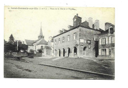 Delcampe - SAINT GERMAIN SUR ILLE - PLACE DE LA MAIRIE ET L'EGLISE - 35 - Saint-Germain-sur-Ille