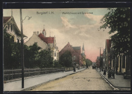 Delcampe - AK Burgdorf I. H., Marktstrasse Mit Sparkasse - Burgdorf
