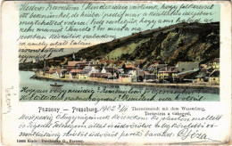 Delcampe - T3 1902 Pozsony, Pressburg, Bratislava; Theresienstadt Mit Dem Wasserberg / Terézváros A Vízheggyel. Duschinsky G. Kiadá - Ohne Zuordnung
