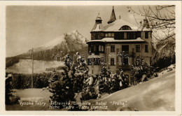 Delcampe - T2 1934 Tátralomnic, Tatranská Lomnica (Magas-Tátra, Vysoké Tatry); Hotel Praha Szálloda Télen. Julius Kuszmann Kiadása - Non Classificati