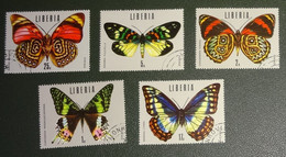 Delcampe - Liberia - 1974 - Gebruikt  - Used - Tropische Vlinders - Liberia