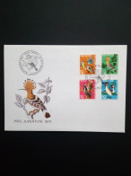 Delcampe - SCHWEIZ MI-NR. 936-939 FDC PRO JUVENTUTE 1970 EINHEIMISCHE VÖGEL(III) SPECHT MEISE - FDC