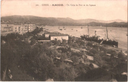 Delcampe - CPA 2A (Corse Du Sud) Ajaccio - Cargo à Quai. Un Coin Du Port Et Du Square TBE éd. Simon Damiani à Bastia - Handel