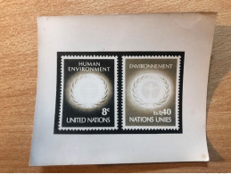 Delcampe - United Nations Unies New York UN UNO ONU 1972 - Epreuve Photo Publicity Essay Human Environment Environnement - Lettres & Documents