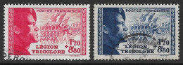 Delcampe - FRANCE 1942 Y&T 565 Et 566 Oblitérés - Légion Tricolore - Gebruikt
