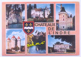 Delcampe - {96663} Les Châteaux De L'Indre, Multivues; Lys Saint Georges, Montgivray, Villegongis, Rivarennes, Bouges - Castillos