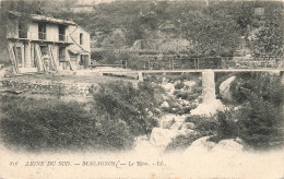 Delcampe - [-10%] FRANCE - Magagnosc - Ligne Du Sud - Riou - Pont - Rivière - Rocher - Hameau - Animé - Carte Postale Ancienne - Grasse