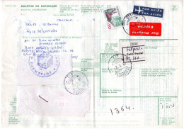 Delcampe - Portugal 1987, $50+2 Freistempeletiketten Auf Express Paketkarte V. Felgueras - Other & Unclassified