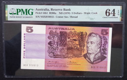 Delcampe - Australia | 5 Dollars | 1976 | P.44b1 | NSX 918812 | Choice UNC 64 EPQ - 1974-94 Australia Reserve Bank (paper Notes)