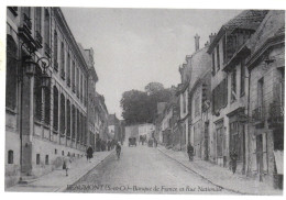 Delcampe - BEAUMONT SUR OISE - BANQUE DE FRANCE ET RUE NATIONALE - REEDITION - Beaumont Sur Oise