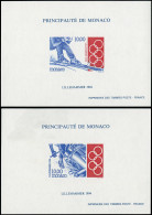 Delcampe - ** MONACO - Blocs Spéciaux - 21a/22a, Non Dentelé: Jeux Olympiques De Lillehammer 1994 - Altri & Non Classificati