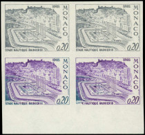 Delcampe - ** MONACO - Préoblitérés - 24A, Type Non émis Sans Surcharge, Valeur Non émise "0.20", Bloc De 4 Essais De Couleurs Bdf: - Altri & Non Classificati
