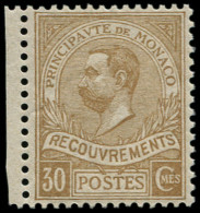 Delcampe - ** MONACO - Taxe - 10, Très Bon Centrage, Luxe, Petit Bdf: 30c. Bistre - Altri & Non Classificati