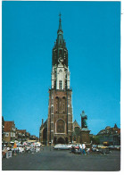 Delcampe - MARKT MET NIEUWE KERK.- DELFT.- HOLLAND / HOLANDA - Delft
