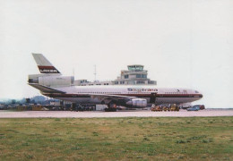 Delcampe - Laker DC10 G-AZZC At Birmingham Airport In 1972 Limited Edition 300 Postcard - Aerodrome