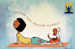 Delcampe - HEALTH - FITNESS THROUGH  YOGA - DISCOVER YOGA- DISCOVER YOURSELF -PICTURE POST CARD # 3 OF 9 - BX6-15 - Gesundheit