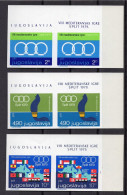 Delcampe - 1979. YUGOSLAVIA,CROATIA,IMPERF 3 X HORIZONTAL PAIRS,SPLIT,MEDITERRANEAN SPORTS GAMES,MNH - Geschnittene, Druckproben Und Abarten