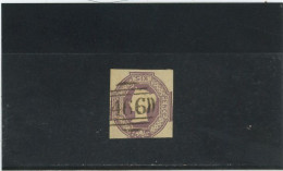 Delcampe - GRANDE BRETAGNE -1847-54 -Y&T N°5 - 6 D MAUVE  OBL.OVALE DE BARRES -466- - Used Stamps