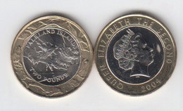 Delcampe - Falkland Island £2 Two Pound Coin - 2004 Sun & Islands Uncirculated - Falkland