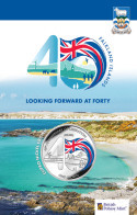 Delcampe - Falkland Island Crown Coloured Coin 40th Liberation BU Uncirculated 2022 - Falkland