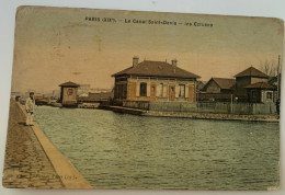 Delcampe - P70-75 Paris 19e.–le Canal Saint-Denis–les écluses, Animation, Rare En état - Paris (19)
