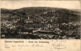 Delcampe - T2/T3 1907 Segesvár, Schässburg, Sighisoara;  Látkép. Vándory Kiadása / General View (EK) - Unclassified