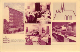 Delcampe - A5259 Czech Republic Brno Interhotel Slovan Multi View - Hotels & Gaststätten